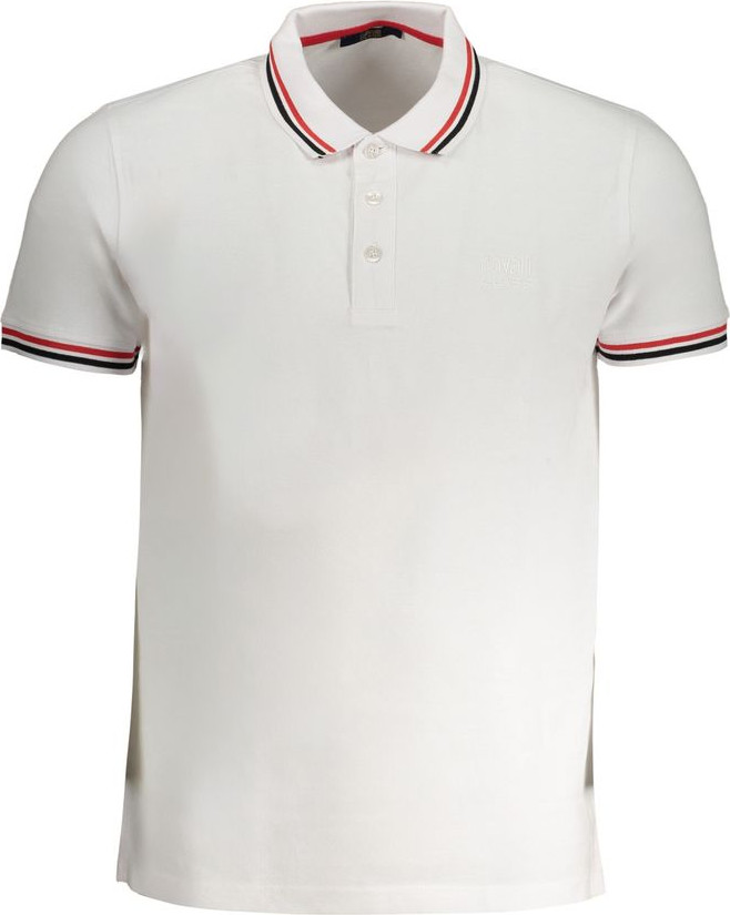 White Cotton Polo Shirt Cavalli CLASS