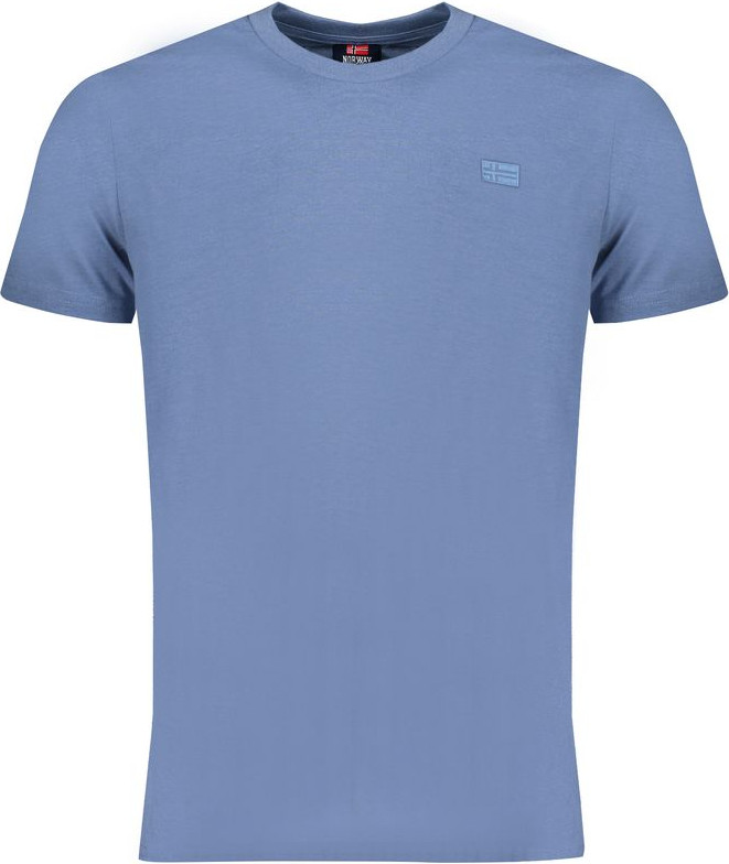 Blue Cotton T-Shirt Geographical Norway