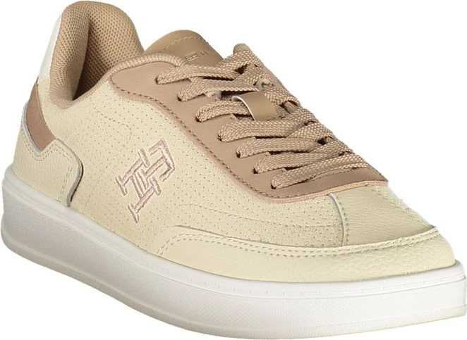 Кроссовки Tommy Hilfiger Бежевые кожаные женские