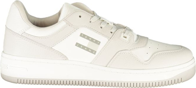 White Leather Men Sneaker Tommy Hilfiger