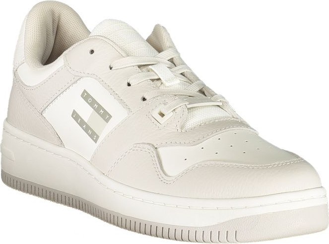 White Leather Men Sneaker Tommy Hilfiger