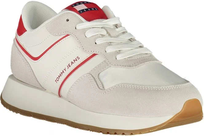Красные кожаные женские кроссовки Tommy Hilfiger