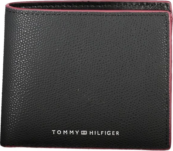Кошелек Tommy Hilfiger Элегантный Черный Кожаный Кошелек