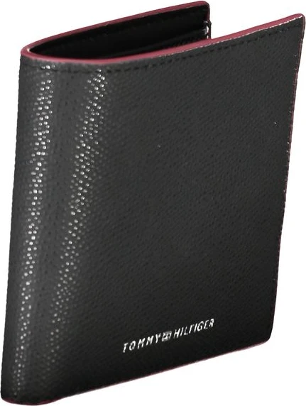 Кошелек Tommy Hilfiger Элегантный Черный Кожаный Кошелек
