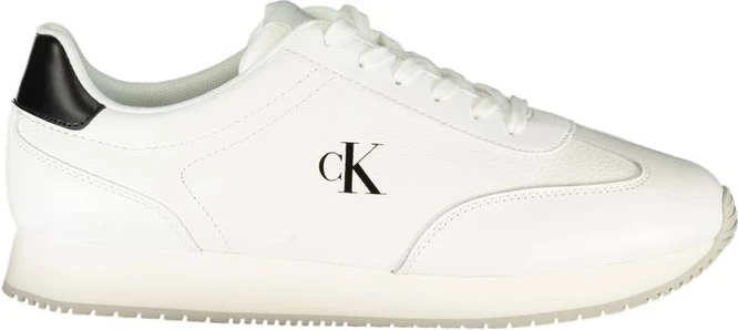 Белые кожаные мужские кроссовки Calvin Klein