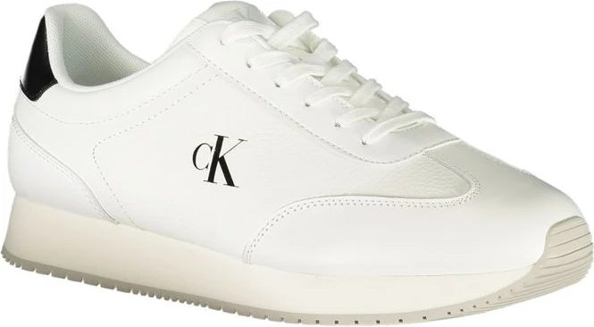 Белые кожаные мужские кроссовки Calvin Klein