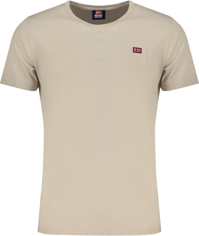Geographical Norway Beige Cotton T-Shirt