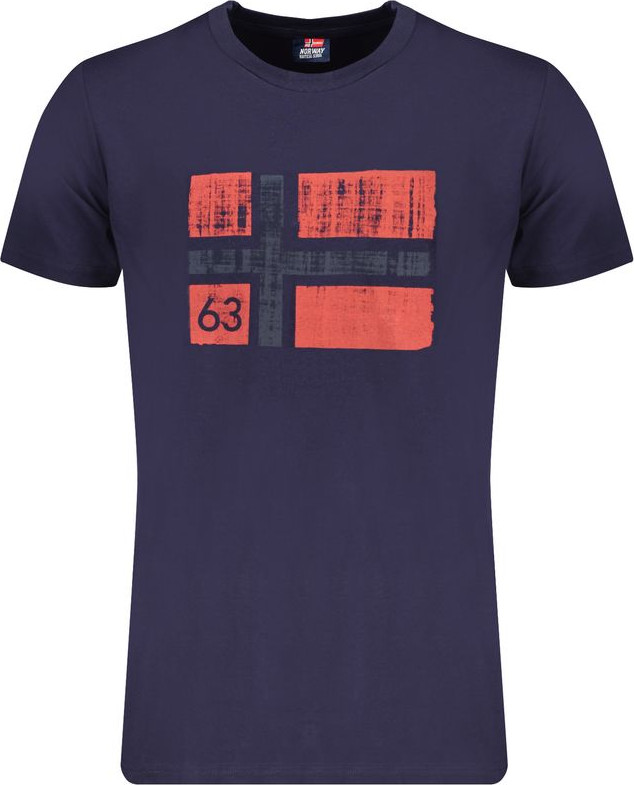 Blue Cotton T-Shirt Geographical Norway
