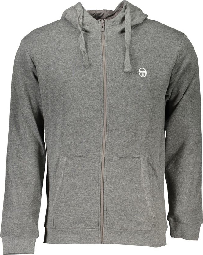 Gray Cotton Men's Hooded Sweater Sergio Tacchini