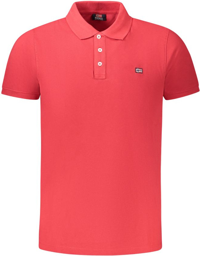 Red Cotton Polo Shirt Geographical Norway