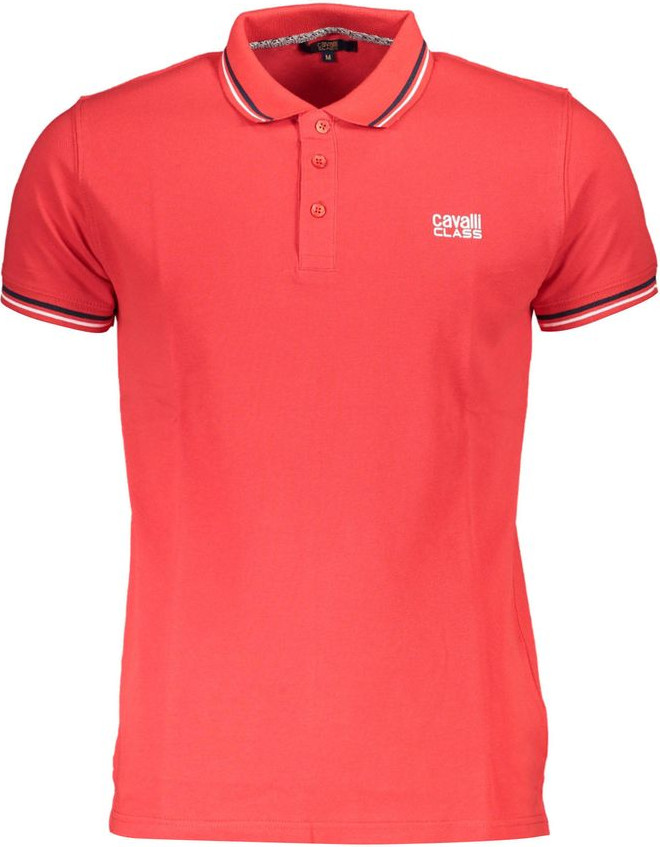 Red Cotton Men Polo Shirt