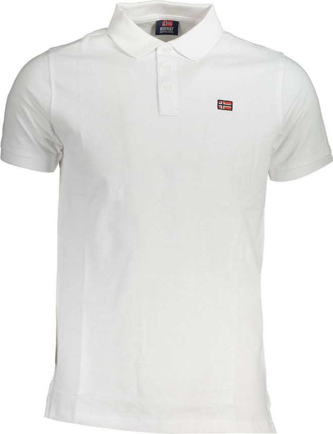 Polo Shirt Geographical Norway White Cotton