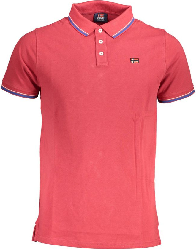 Polo Shirt Geographical Norway Red Cotton