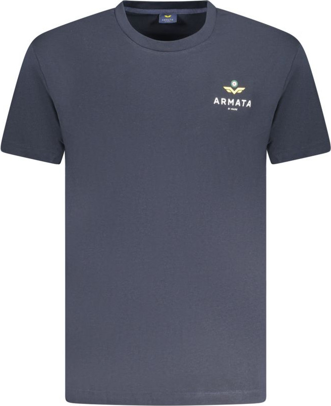 Blue Cotton Men T-Shirt Armata Di Mare
