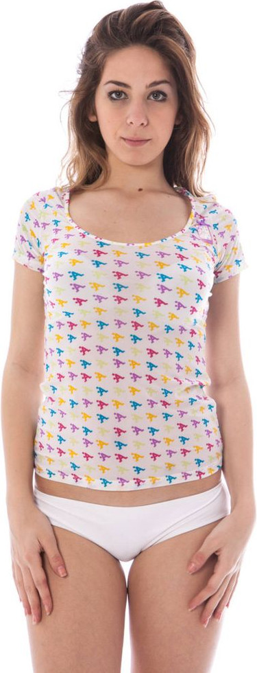 White Nylon Women T-Shirt