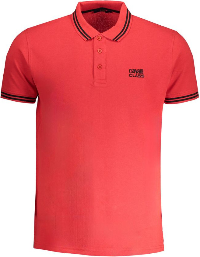 Red Cotton Polo Shirt by cavalli CLASS