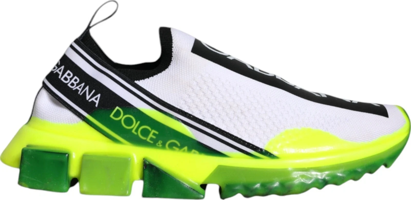 Кроссовки Dolce & Gabbana White Yellow Slip On Sorrento