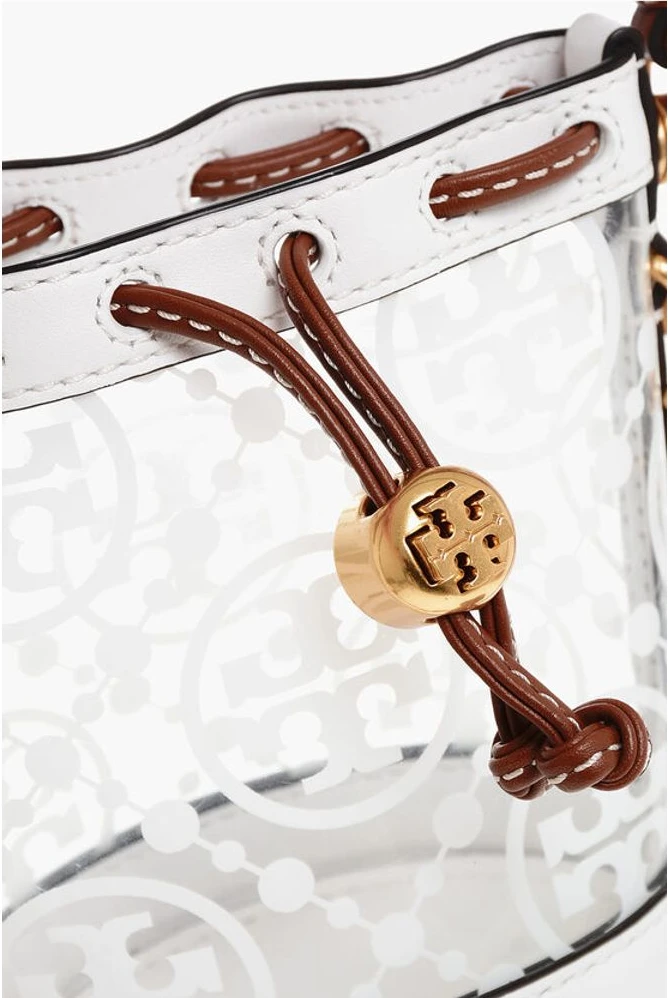 Сумка Tory Burch Мини-ведро из ПВХ с монограммой, прозрачная