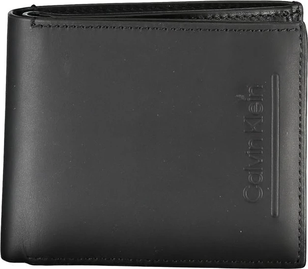 Кошелек Calvin Klein Черная кожаная RFID-кожа с монетницей