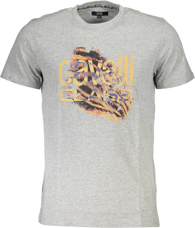 Gray Cotton T-Shirt cavalli CLASS