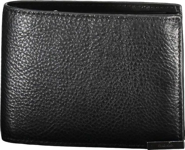 Кошелек Calvin Klein Черный кожаный кошелек