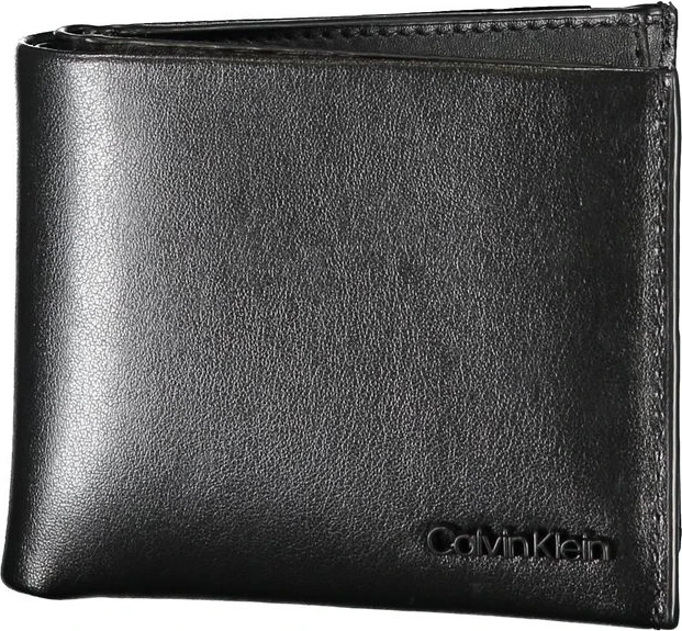 Кошелек Calvin Klein Элегантный Черная Кожа Двойное Отделение