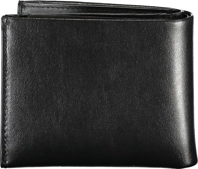 Кошелек Calvin Klein Элегантный Черная Кожа Двойное Отделение