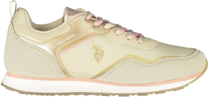 Бежевые кроссовки из полиэстера от U.S. Polo Assn.