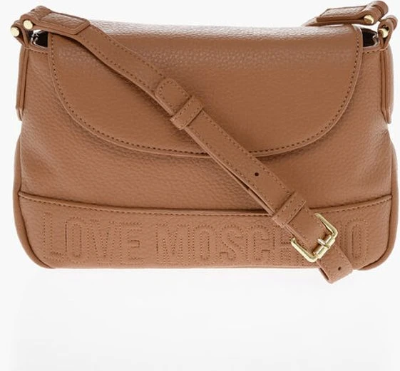 Сумка через плечо Moschino LOVE из фактурной экокожи