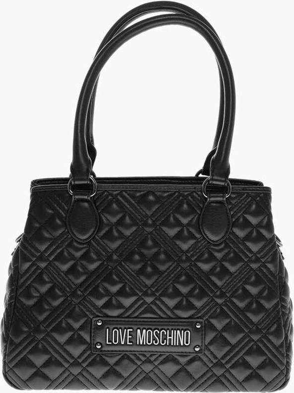 Сумка Moschino LOVE стеганая из экокожи со съемным плечевым ремнем