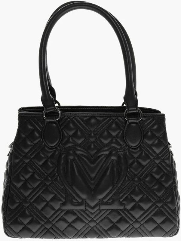 Сумка Moschino LOVE стеганая из экокожи со съемным плечевым ремнем