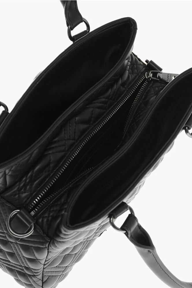 Сумка Moschino LOVE стеганая из экокожи со съемным плечевым ремнем