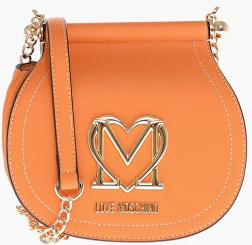 Сумка через плечо Moschino LOVE из экокожи с цепочкой-ремешком и золотистой