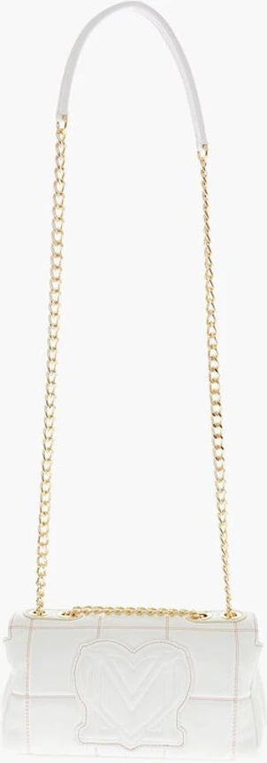 Сумка Moschino LOVE стеганая из экокожи с цепочкой на плечевом ремне
