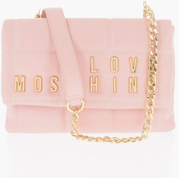 Сумка через плечо Moschino LOVE Стеганая сумка из экокожи со съемной цепочкой через плечо