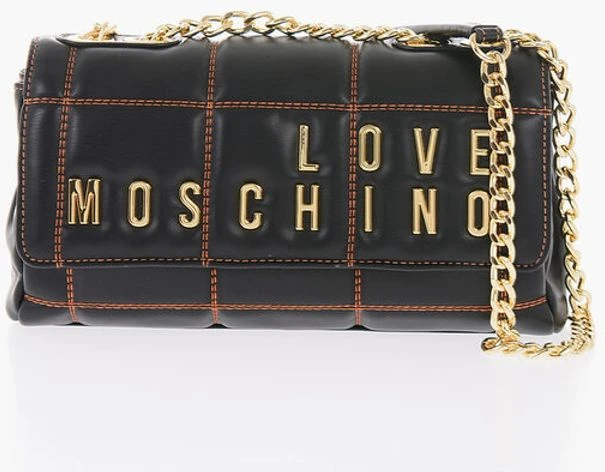 Сумка Moschino LOVE стеганая из экокожи с цепочкой-ремешком