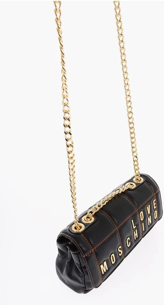 Сумка Moschino LOVE стеганая из экокожи с цепочкой-ремешком