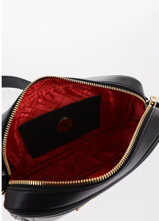 Сумка через плечо Moschino Стеганая Сумка-Камера из Экокожи с Золотистым Логотипом