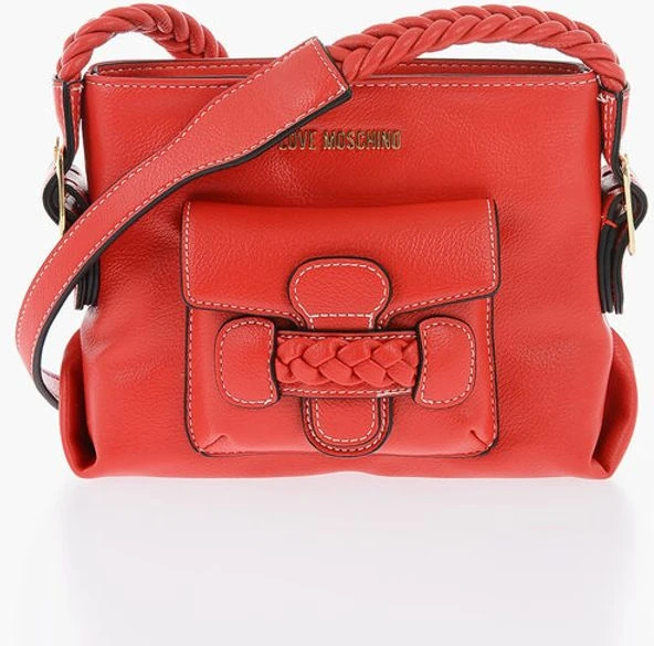 Сумка через плечо Moschino LOVE из искусственной кожи с плетеными деталями