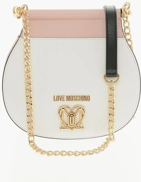 Сумка через плечо Moschino LOVE Двухцветная сумка из искусственной кожи с золотистым поворотным замком
