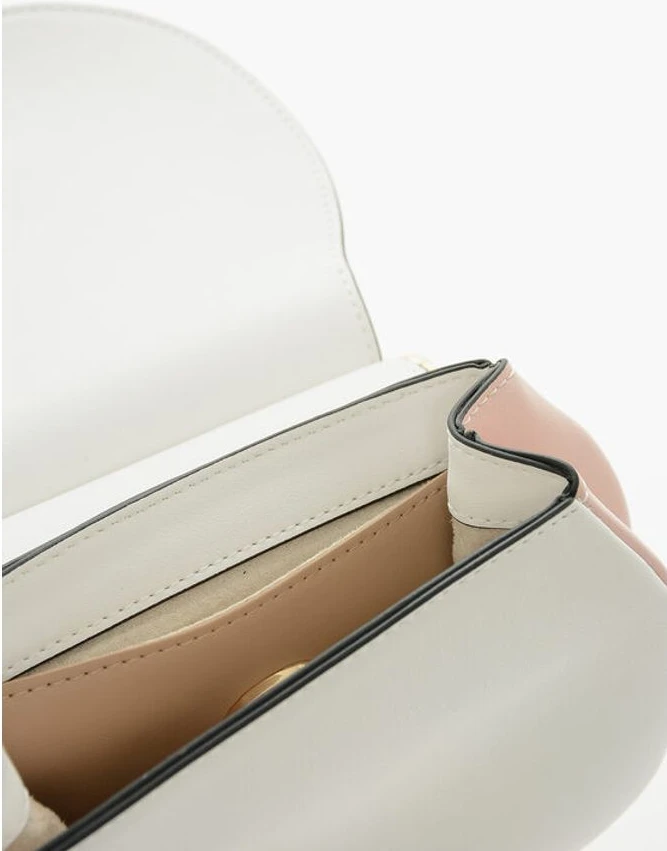 Сумка через плечо Moschino LOVE Двухцветная сумка из искусственной кожи с золотистым поворотным замком