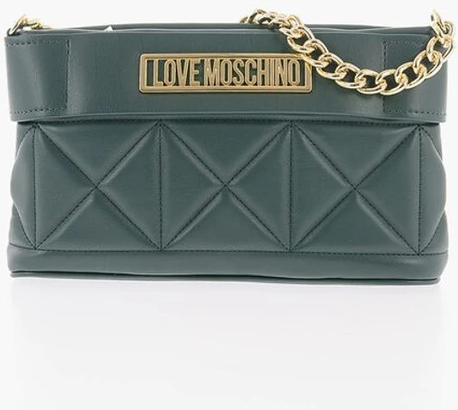 Сумка Moschino LOVE стеганая из искусственной кожи с золотой цепочкой