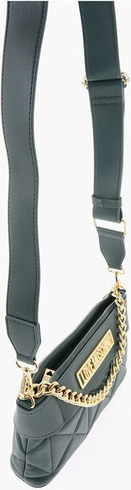 Сумка Moschino LOVE стеганая из искусственной кожи с золотой цепочкой
