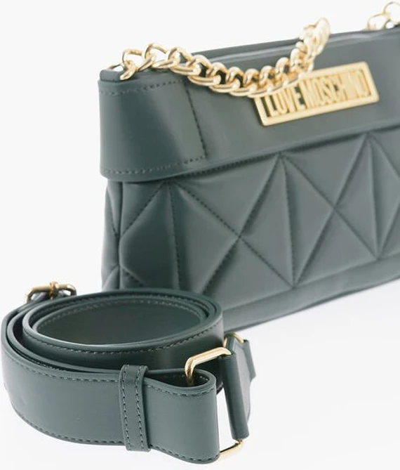 Сумка Moschino LOVE стеганая из искусственной кожи с золотой цепочкой