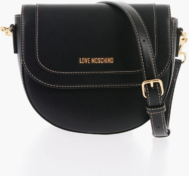 Сумка через плечо Moschino LOVE из искусственной кожи в форме седла со съемным плечевым ремнем