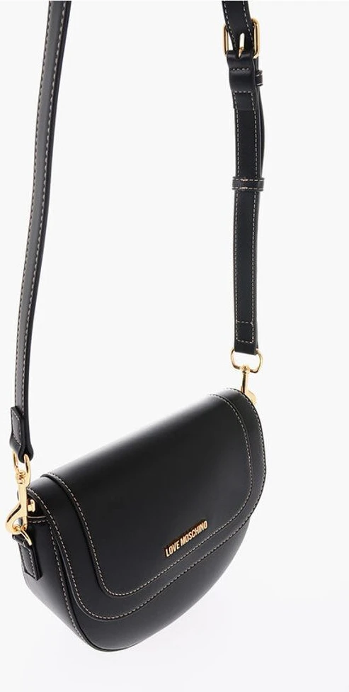 Сумка через плечо Moschino LOVE из искусственной кожи в форме седла со съемным плечевым ремнем