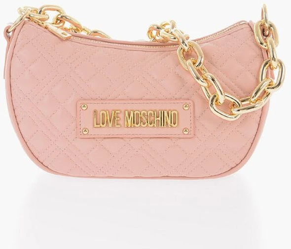 Сумка через плечо Moschino LOVE Стеганая сумка через плечо из экокожи с золотой цепочкой