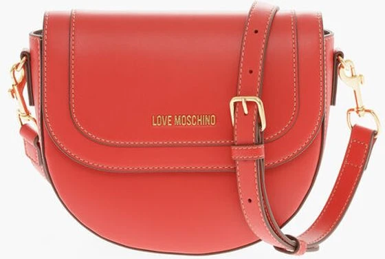 Сумка через плечо Moschino LOVE из искусственной кожи в форме седла со съемным плечевым ремнем