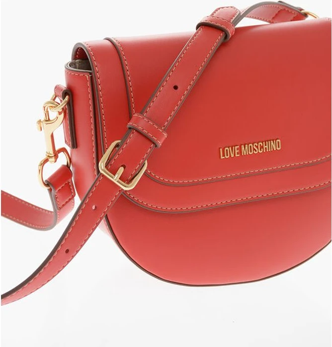 Сумка через плечо Moschino LOVE из искусственной кожи в форме седла со съемным плечевым ремнем