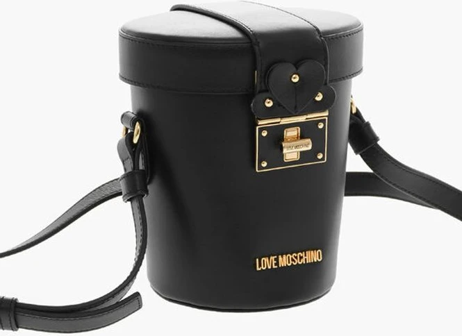 Сумка через плечо Moschino LOVE Кожаная сумка-ведро с замком-защелкой